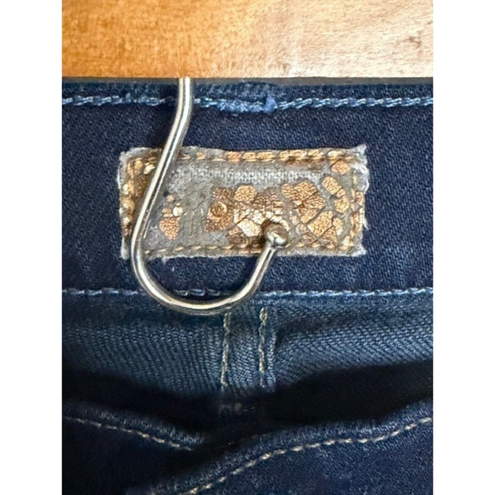 Mother Jeans Women's 27 The Rascal Cuff Meet Me at Midnight Dark Wash - Picture 4 of 6